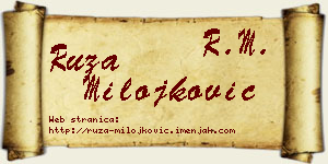 Ruža Milojković vizit kartica